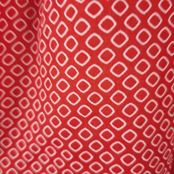 Karin Stevens Womens Bubble Dress Size 8 Red Geometric Print Sweetheart Neckline - Picture 7 of 10